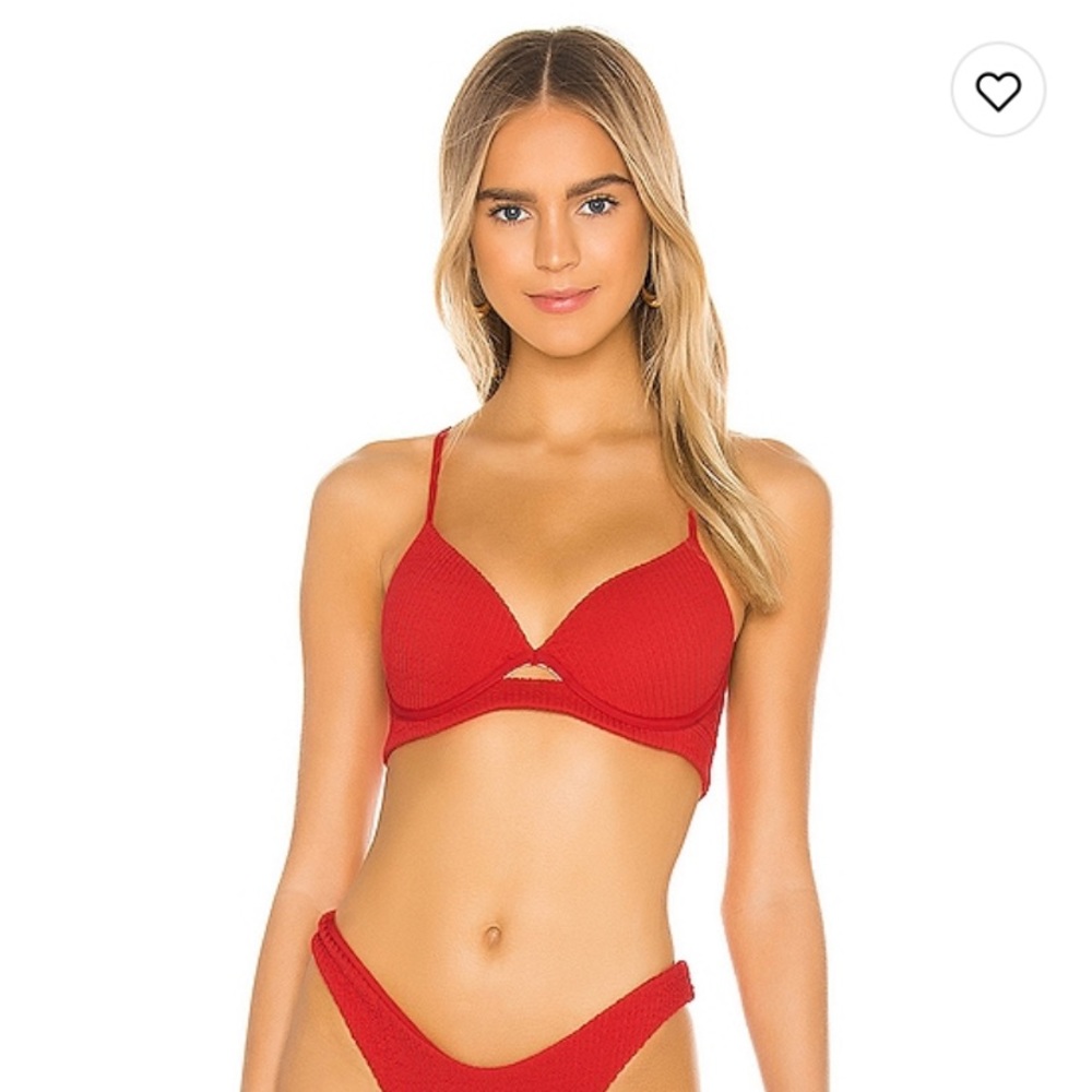 Lili Fama red underwire bikini top